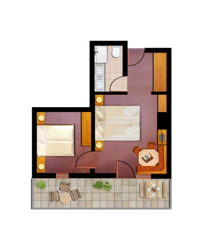家庭双人间 (family double room)