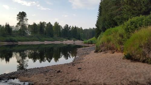 Beach, Hiking Cabin in Salen