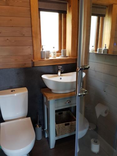 Bathroom, Newland Valley Log Cabins in Ulverston