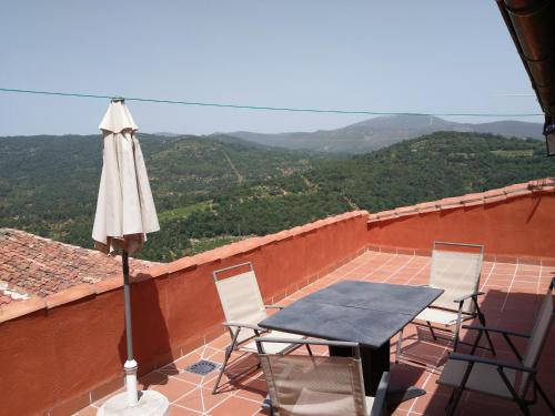 balkon/terras, Casa rural La Villa in Miranda Del Castanar