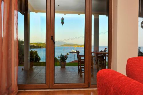 Erkély/terasz, Poseidon villa m ammos in Vassilias - Ftelia