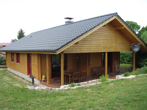 Erkély/terasz, Ferienhaus Buchholz in Oberuckersee Ot Seehausen