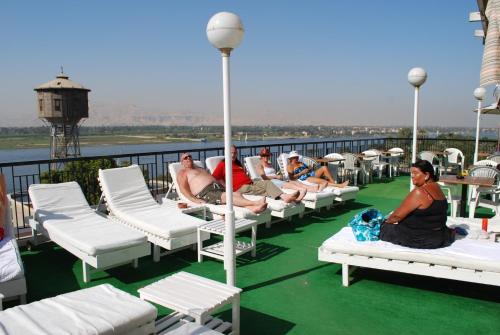 Swimming pool, St.Joseph Hotel in Luxor