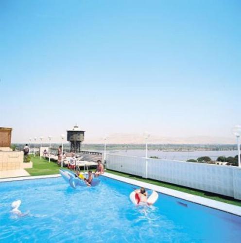 Swimming pool, St.Joseph Hotel in Luxor
