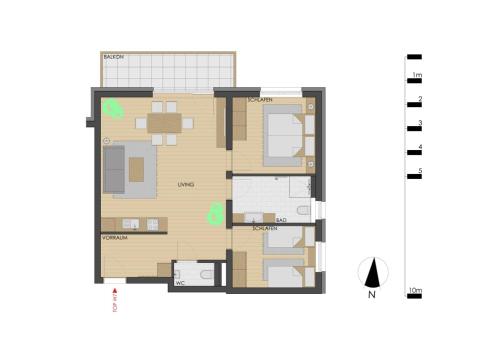 Apartment with Mountain View