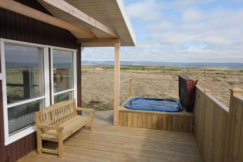 balcon/terrasse, Blue View Cabin 5A With private hot tub in Kópavogur