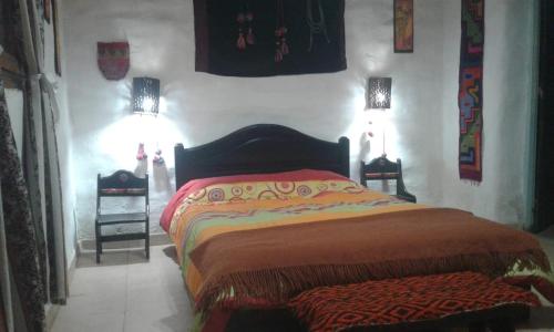 1 double bed, 2 bunk beds