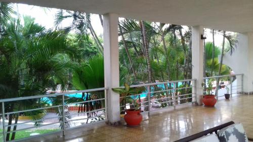 陽台/露台, Hotel Playa Azul in 藍色海灘-米卻肯