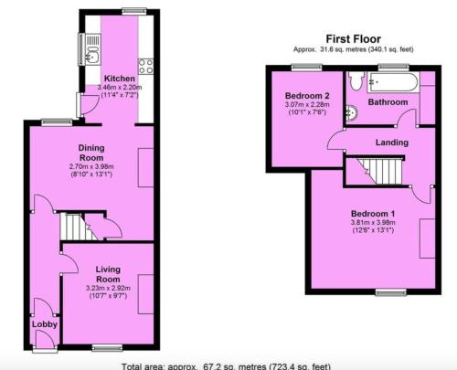 Entire 2-bedroom house with garden