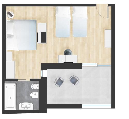 Hesperia Hotel & Residence Room Type - Quadruple Room Hesperia Hotel & Residence Room Type - Quadruple Room