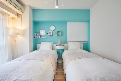 Designer's Apartment 2 bedrooms Shin-OKubo 5minutes walk 蓝