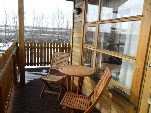 Balcony/terrace, Ekra Cottages in Egilsstadir