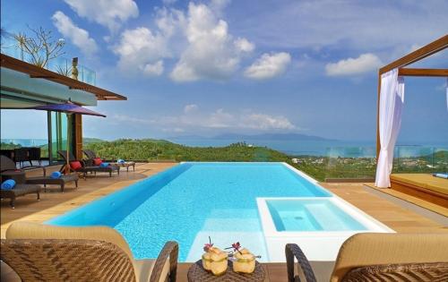 8 Bedroom Sea Blue View Villa SDV080B - 5 Star with Staff-By Samui Dream Villas