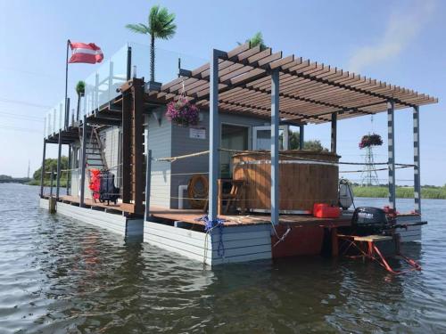 Houseboat on the water Liepaja