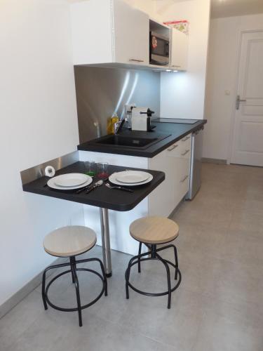 Kitchen, Room in Toulouse Studio 4 proche Airbus a TOULOUSE ST Martin du Touch in Toulousse-Blagnac Airport