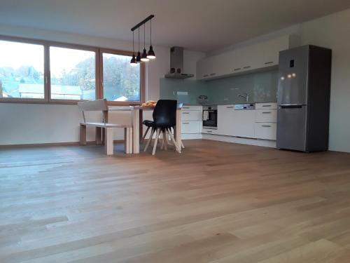 廚房, Appartment Hirschberg in 比曹
