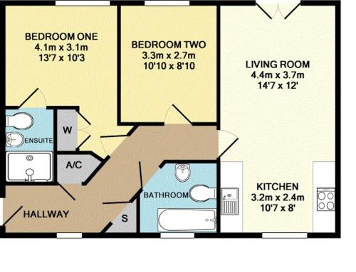Central 2 bedroom apartment
