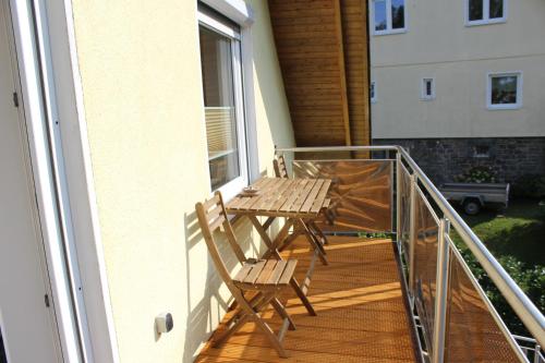 陽台/露台, Ferienwohnung in der Natur in 德羅爾斯哈根