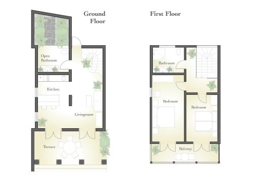 2 bedrooms, 3 beds