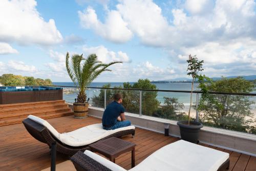 陽台/露台, Green Paradise Deluxe Apartments in 普里莫爾斯科