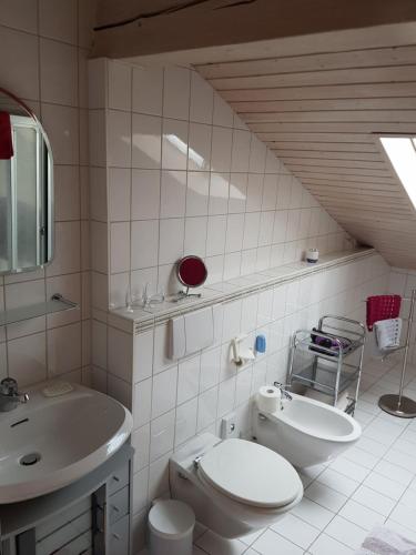 Bathroom, Ferienwohnungen Grill in Schonberg