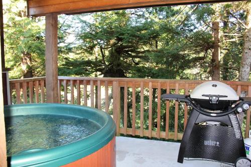 Waterfront 2 bedroom Cottage with Hot Tub! Over view