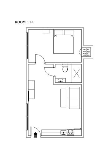 Howey Bay Motel Room Type - Queen Room with Sofa Bed and Kitchenette