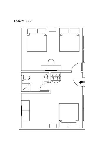 Howey Bay Motel Room Type - Triple Room with Private Bathroom
