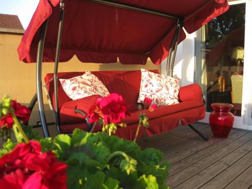 Erkély/terasz, Hossies Hof - Luxus Ferienwohnung Alter Stall in Bertsdorf-Hornitz