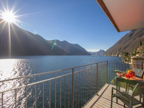 Balcony/terrace, Blue View Lugano Lake - Waterfront Cocoon in Valsolda