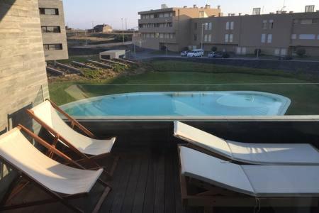  Apartamento Condominio dos Mudos/piscina/wifi/50 metros praia in Esposende