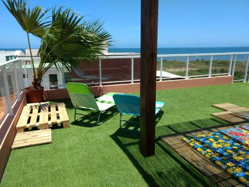 陽台/露台, Areias do Sol Suítes (Areias do Sol Suites) in 莫霍達斯佩德拉斯