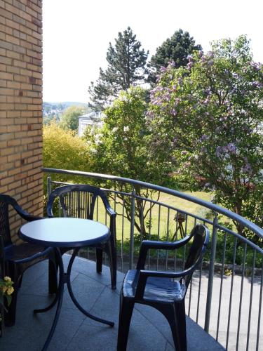 陽台/露台, Hotel Haus Hellhohl Garni in 布里隆