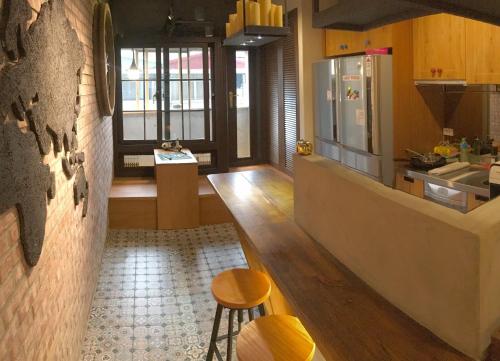 Kitchen, Formosa 101 Hostel near TWTC Exhibition Hall