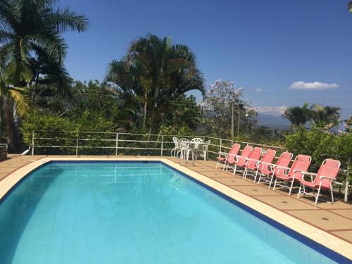 Úszómedence, Hotel Casona Las Juanas in Sachica