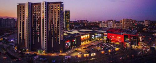 Luxury apartment in red whale