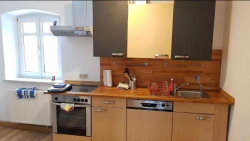 virtuve, Ferienwohnung Trogschneider Hof in Erbendorf