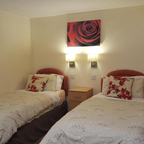 3 twin beds