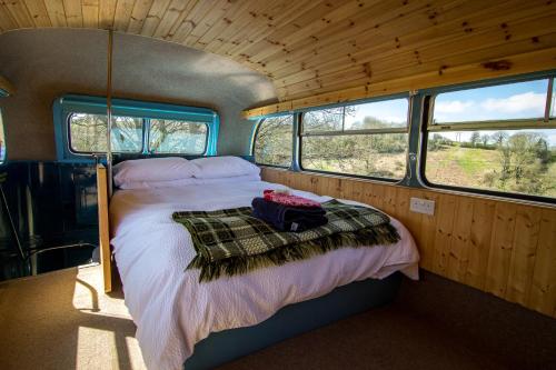 Ceridwen Glamping, double decker bus and Yurts