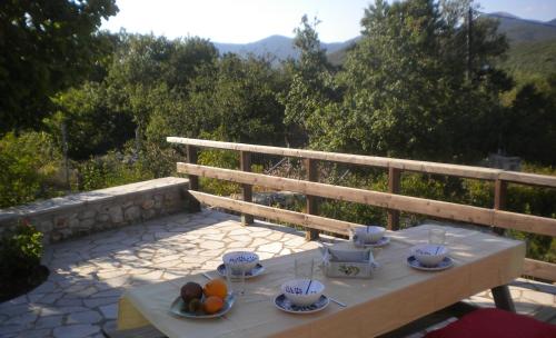 Erkély/terasz, Stone House in a quiet landscape, Leonidion in Leonidion