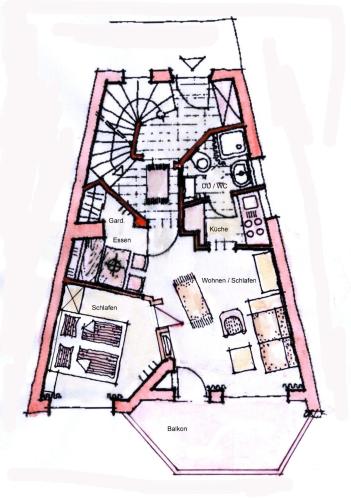 Floor plans, Chalet Hirschberg in Vorderhindelang