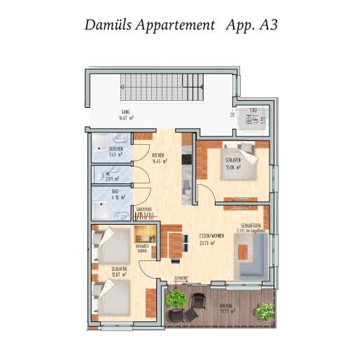 Apartment with Mountain View