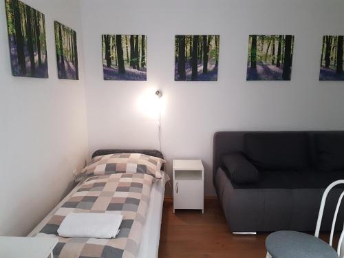 1 double bed, 1 twin bed, 1 sofa bed