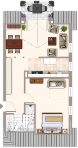 One-Bedroom Apartment room in Zum Glückswinkel