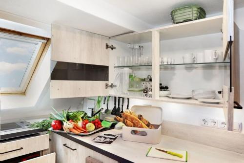 廚房, Ferienwohnung am Regierungsplatz in 蘭茨胡特