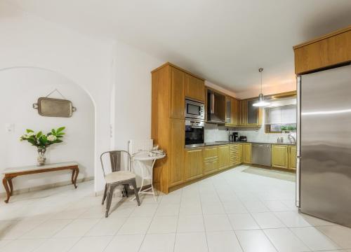 廚房, Villa Eleni - Maisonette with Ocean panorama terrace in 阿里喀納斯