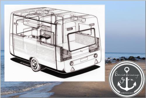 DDR Kult Wohnwagen direkt am Strand 443m von Bakenberg entfernt