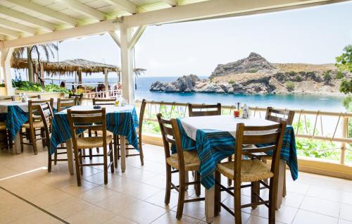 Restaurant, Agios Pavlos Hotel in Lampi