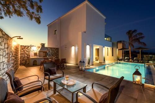  Lachania Villa Sleeps 7 Pool Air Con WiFi T769470 in Lachania