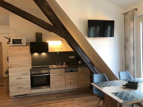 köök, Ferienwohnungen Zeller in Wolframs-Eschenbach